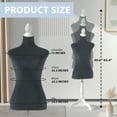 thumbnail image 3 of YRLLENSDAN Mannequin Body Torso Female, 49.6-63.6 inch Height Adjustable Sewing Mannequin Woman Foam Torso with Base Stand for Sewing Clothes Dress Form Display, 3 of 7