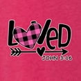 thumbnail image 6 of Wild Bobby Loved John 3:16 Inspirational/Christian Women Tri-Blend Racerback Tank Top, Shocking Pink, X-Large, 6 of 6