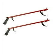 Cubii Health Lightweight 26 Easy-to-Use Reacher Grabber Tool, Aluminum, Red, (2 Pack)