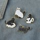 thumbnail image 2 of Broche de aleación con forma de animal, creativo, dibujo animado, lindo gato en blanco y negro, insignia de pintura, accesorios de ropa, 2 of 5