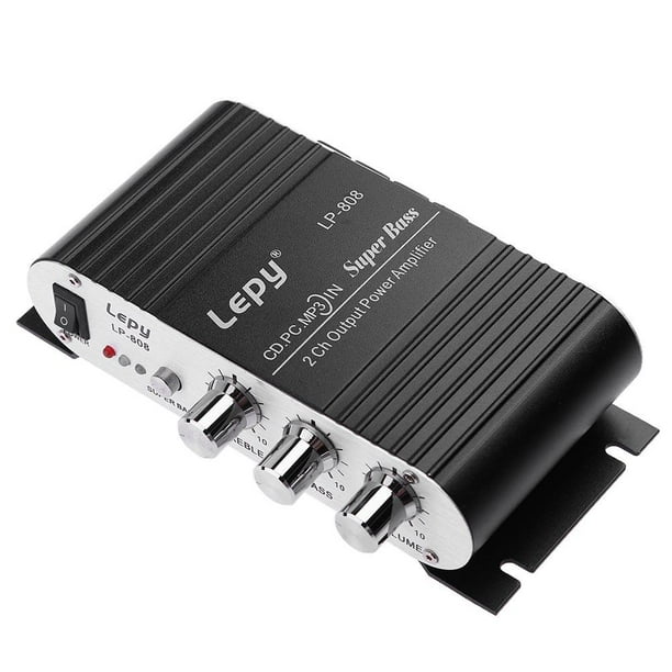 Milochic Lepy Lp 808 Car Channel Amplifier Audio Subwoofer No Power Supply Black Walmart Com Walmart Com