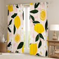 thumbnail image 2 of Manfei Cartoon Lemon Fruit Curtains Pack of 2 (42x84 Each), Pink Cherry Blossoms Curtains Blackout, Teen Boy Girl Kid Bedroom Curtains, Window Curtains Room Decor, 2 of 6