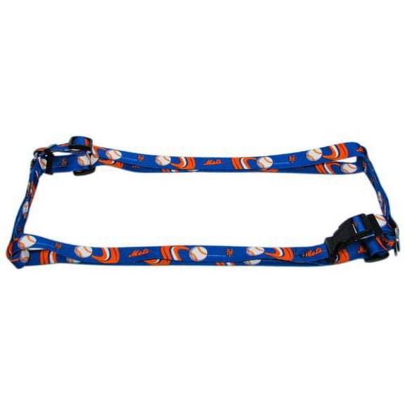 New York Baseball Mets Extra Small XS 5/8 Inch Wide Adjustable Dog Harness 8" - 14"