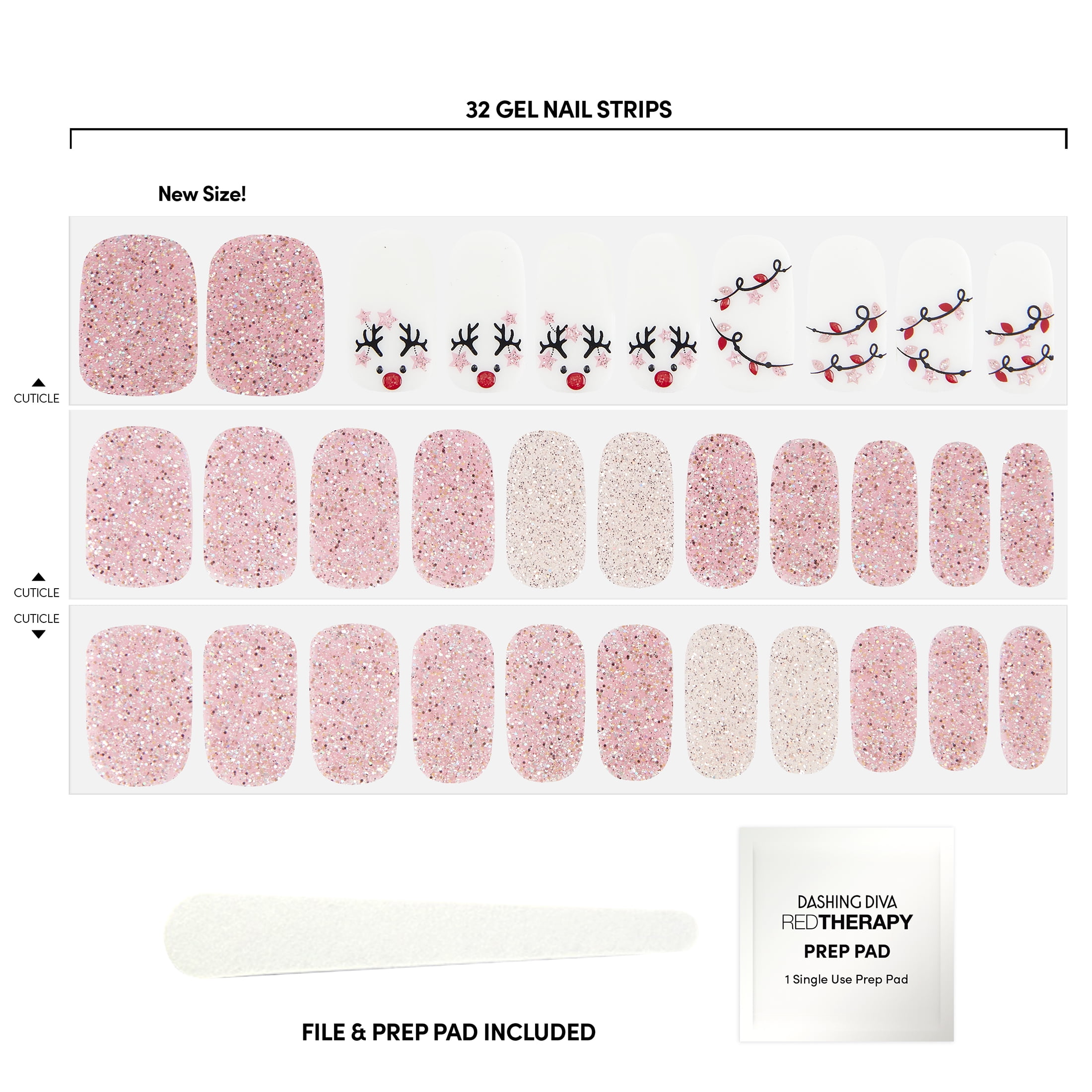 Dashing Diva GLOSS Ultra Shine Gel Palette, Light Show, Holiday Collection, 32ct