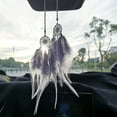 thumbnail image 2 of Feather Car Pendant Creative Rear View Mirror Dream Catching Net Car Hanging, 2 of 5