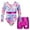 Rose, variant on YONGHS 2pcs Kids Girls Dance Outfit Long Sleeve Leotard with Shorts Set for Gymnastic Workout Sports Purple 4