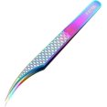 thumbnail image 1 of FEITA Diamond Grip Eyelash Extensions Tweezer Lash Precision Tweezers, Japanese Steel Dolphin-shaped Tip, False Lashes Application Tools, Multi-color 1Pc, 1 of 5