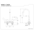 thumbnail image 2 of Grifo de bar Kingston Brass Vista KB491ADA en cromo pulido, 2 of 2