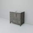 thumbnail image 5 of Lexora Home Jacques 36" Carrara Marble Top Single Vanity in Distressed Gray, 5 of 9