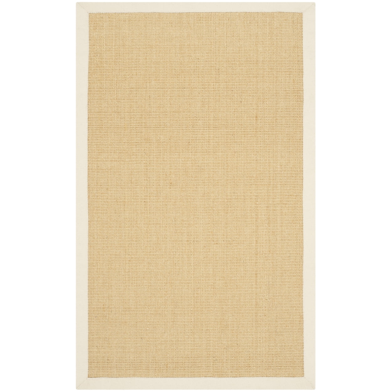 SAFAVIEH Natural Fiber Forrester Border Sisal Area Rug, Maize/Wheat, 8' x 10'
