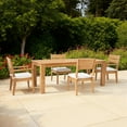 thumbnail image 2 of Linon Barlow 5Pc Set Teak Outdoor Table with 4 Chairs & Cushions in Natural, 2 of 17