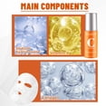 thumbnail image 4 of Set de mascarilla facial de colágeno antienvejecimiento con spray de vitamina C, 5 mascarillas + spray de 50 ml, reduce las arrugas, las líneas finas, las manchas oscuras, hidrata todo tipo de pieles, 4 of 7