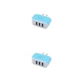 thumbnail image 2 of Adaptador de pared USB Cateissary 3 puertos europeo/estadounidense Azul 2piezas, 2 of 6