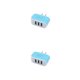 thumbnail image 4 of Seitruly USB Universal de 3 puertos para teléfono móvil, de enchufe europeo/estadounidense, adaptador de de pared de viaje, Azul 2piezas, 4 of 6