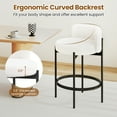 thumbnail image 4 of Gymax Boucle Counter Stools Set of 2 w/Curved Backrest Metal Frame Comfy Footrest, 4 of 7