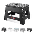 thumbnail image 1 of famuka Folding Step Stool 9 Inch Plastic Foldable Step Stool Holds Up to 330 lbs Foot Stool with Non-Slip Surface, 1 of 6