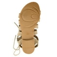 thumbnail image 6 of Women's Caged Faux Leather Strappy Gladiator Sandals, 6 of 8