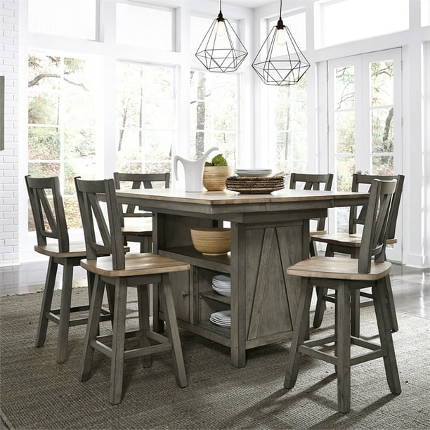 Liberty Furniture 7 Piece Gathering Table Set - Walmart.com - Walmart.com