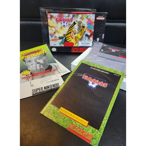 Tony Meola's: Sidekick Soccer (SNES) - Super Nintendo Ent. 1993 IMMACULATE Condition - FACTORY PLASTIC (REAL CIB)