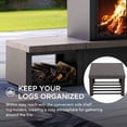 thumbnail image 6 of Sunjoy Wood Burning Fireplace – Matte Black Outdoor Steel Fireplace with Chimney, Log Holders, Fireplace Tool, and PVC Cover, 6 of 10