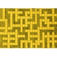 thumbnail image 1 of Ahgly Company Machine Washable Indoor Rectangle Solid Yellow Modern Area Rugs, 3' x 5', 1 of 4