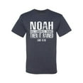 thumbnail image 2 of Wild Bobby Noah Was A Conspiracy Theorist Inspirational/Christian Men Graphic Tee, Vintage Heather Navy, 5X-Large, 2 of 5