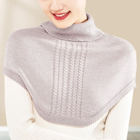 Soft & Warm High Neck Collar Women'S Knitted Turtleneck Dickey Collar Winter Half Blouse Pullover for Women, Blanket