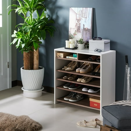 Furniture of America Tosh Urban Brown 6-shelf Shoe Cabinet