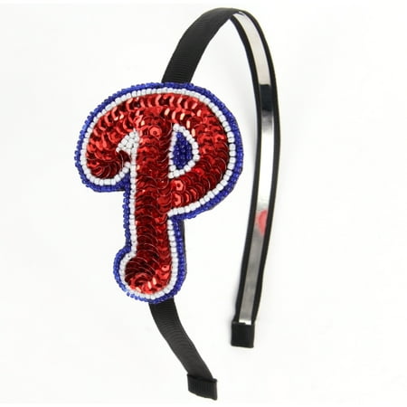 Philadelphia Phillies Women's Sequin Beaded Horseshoe Headband - No Size