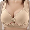 thumbnail image 3 of Seamless Bras for Women Padded Bra Feature V-Neck Full-Figure Bra Style W-435 Khaki 95, 3 of 3