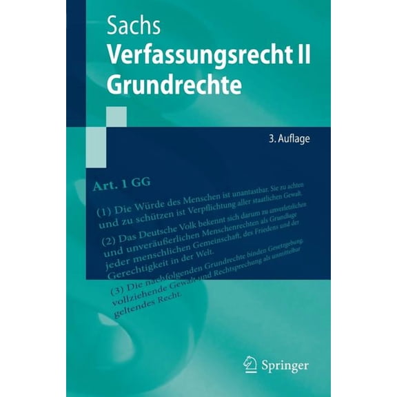 Springer-Lehrbuch Verfassungsrecht II - Grundrechte, (Paperback)