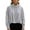 Navy, variant on Women Cropped Gingham Bomber Jacket Plaid Oversized Zip Up Stand Collar with Batwing Sleeves Casual Coat Spring Fall Coat, Navy, S