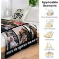 thumbnail image 3 of Customizable Blanket for Sister Customized Blankets with Photos Text Personalized Picture Collages Throw Blankets Gift for Men Valentines Day Decor Souvenirs Birthday, 3 of 6