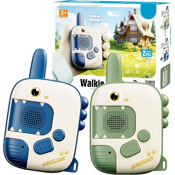 GJX Dino Walkie Talkies for Kids,Dinosaur Toys for Kids 3-5-7,Toddler Kids Toys 2 Pack Birthday Gifts for 3 4 5 6 7 8 9 Year Old Boy Girls Toy for 3-12 Boys Outdoor Game,Easter Stocking Stuffers