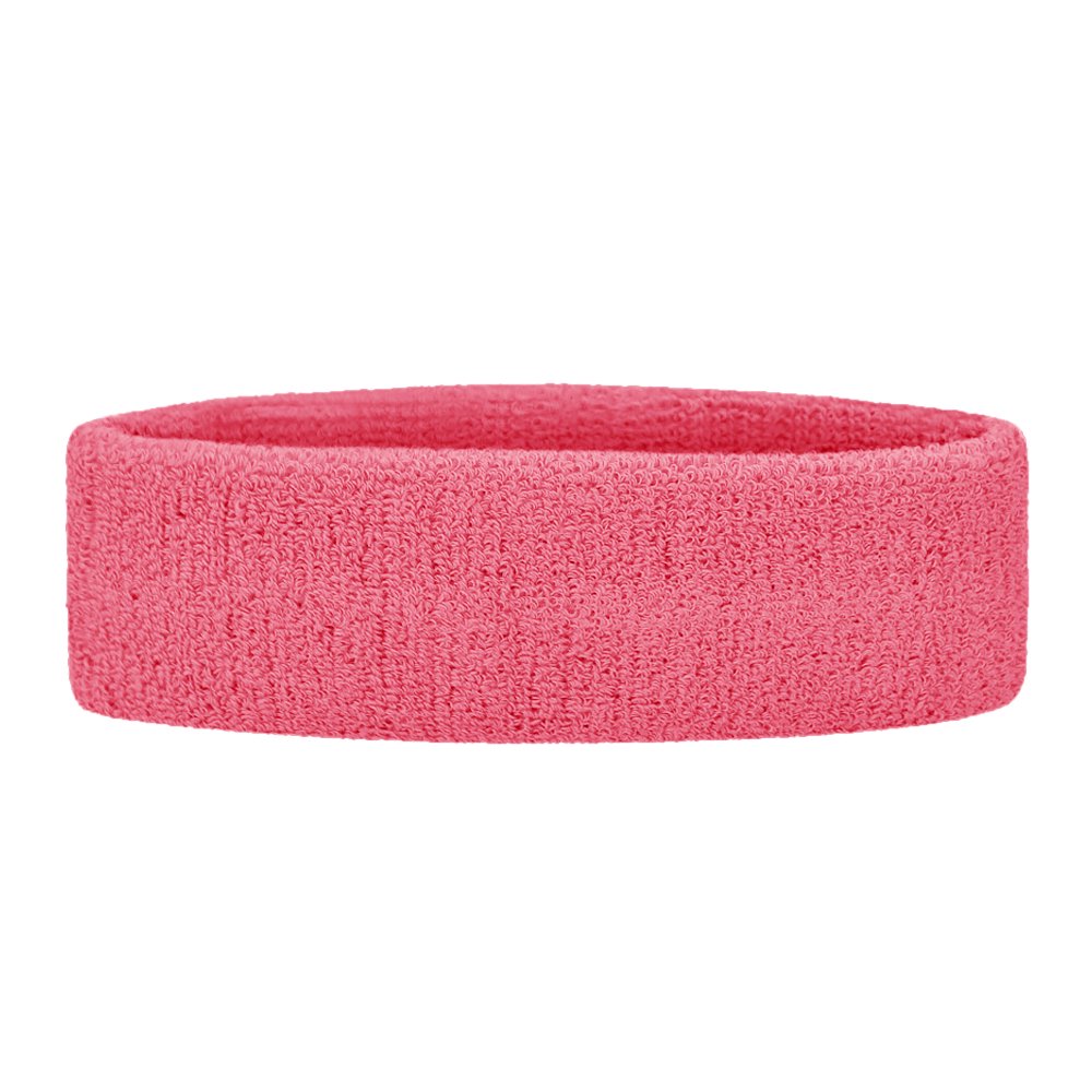 GOGO Sports Headband Sweatband Athletic Terry Cloth Head Band Pink