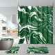 thumbnail image 1 of 70x70 Inches Bathroom Decor 4 Pcs Shower Curtain Set With Rugs ColorfulMarbles Bathroom Set With AntiSlip Rug Toilet Lid Cover Bath Mat And 12 Hooks, 1 of 6