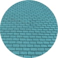 thumbnail image 1 of Ahgly Company Tapis Rond Lavable en Machine Intérieur Transitionnel Vert Cyan Foncé, 8 Pieds Rond, 1 of 7