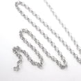 thumbnail image 4 of 14K White Gold 2mm - 2.5mm Rolo Pendant Chain, FREE Microfiber Cloth, High Polish Link Mens Womens Necklace, Giorgio Bergamo, 4 of 8