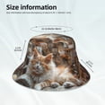 thumbnail image 3 of Kdxio Reflective Bucket Hat - Serene Kitten Kingdom Print Bucket Hat for Men,Women, 3 of 6