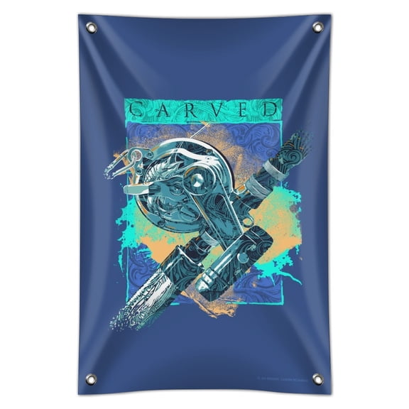 Carved Marlin Sailfish Fishing Reel Home Business Office Sign