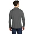 thumbnail image 2 of Sport Tek Adult Male Men Plain Long Sleeves Polo Dark Smoke Gry X-Large, 2 of 4