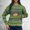Green, variant on Women Sweater Knit Tops for Women Fall Crewneck Long Sleeved Print Top Trendy Oversized Thick Pullover Winter Comfortable Party Warm TopBrown