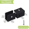 thumbnail image 2 of 10 Pieces Adjustable Glass Shelf Bracket Clamp Glass Railing Clamp Bracket, For 8-10mm Thick Glass Zszjbv53, 2 of 5