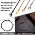 thumbnail image 6 of ChainsHouse 1.0mm Thin Black Snake Chain Necklaces for Women Men Silver Lobster Clasp 18"-30" Jewelry Gift, 6 of 11