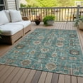 thumbnail image 6 of Addison Rugs Chantille Indoor/Outdoor Traditional Oriental Teal Washable Rectangle Rug, 5' x 7'6", 6 of 6