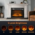 thumbnail image 5 of Ktaxon 23" Electric Fireplace Inserts with Remote Control, 1400W Recessed Stove Heater with 8H Timer, 6 Flame Colors, 5 Brightness for Indoor Use, 5 of 11