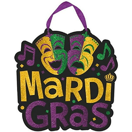 

Mardi Gras Value Sign with Ribbon Hanger