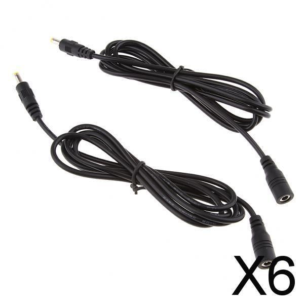 3x2x Cable adaptador de corriente 4,0x1,7mm macho a hembra convertidor Jack 1,5 M 6 piezas