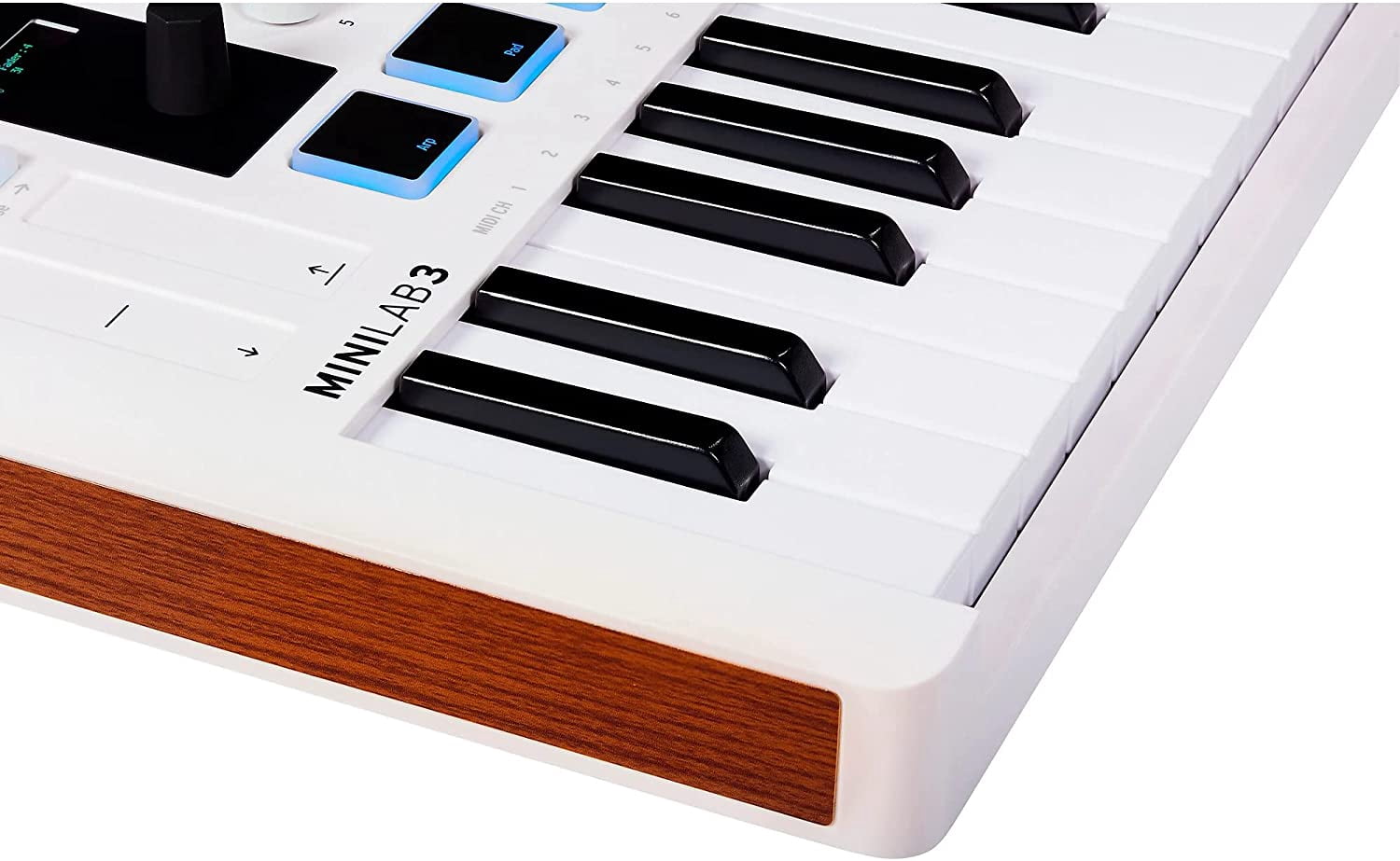 Arturia MiniLab 3 Portable 25-Key MIDI Keyboard Controller White with Pig Hog MIDI Cable, Polishing Cloth & Software Included