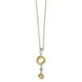 thumbnail image 2 of Primal Gold 14 Karat Two-Tone Diamond-cut Beads and Love Knots Necklace, 2 of 3